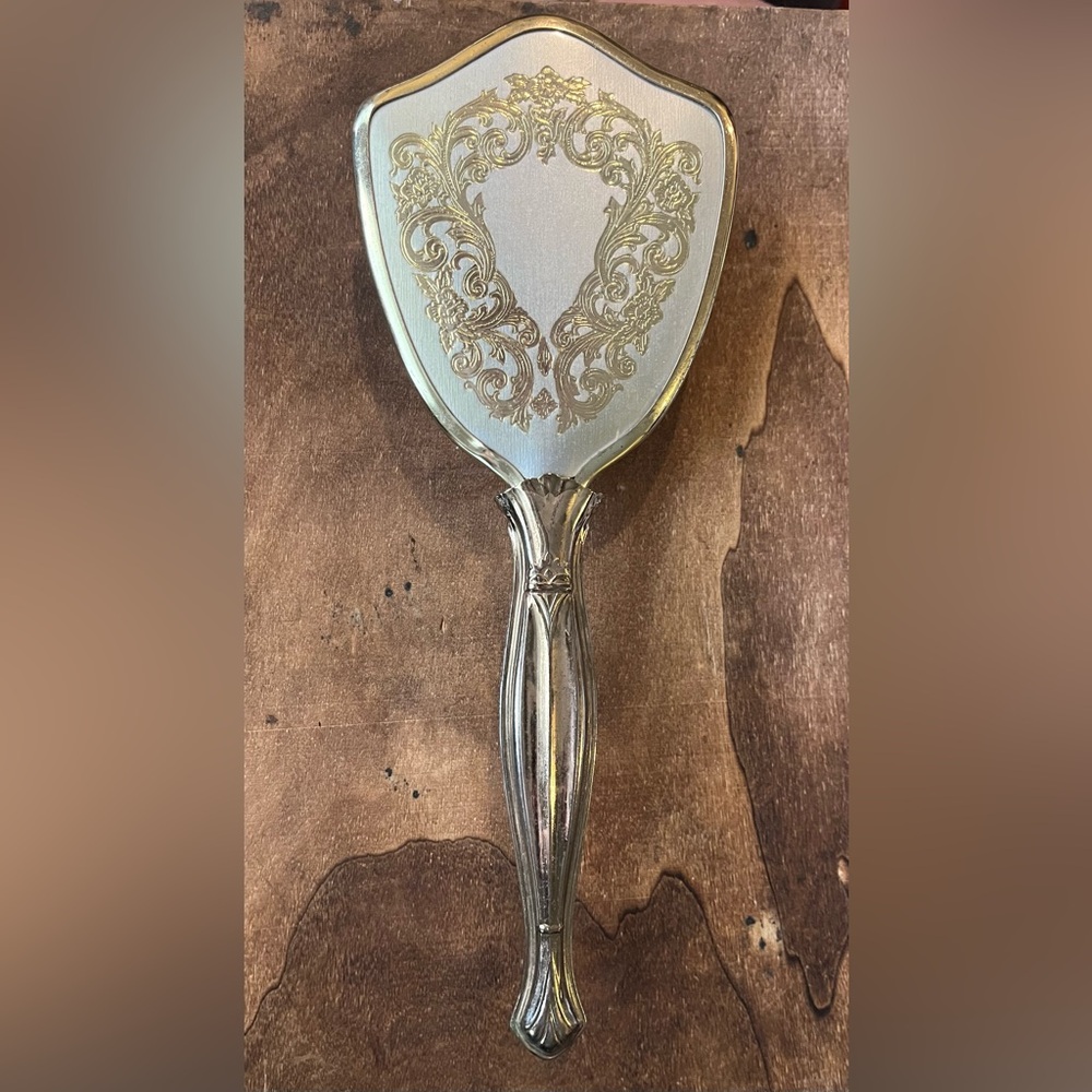 Vintage Gold and Silver Hand Mirror Set - Picture 2 of 3